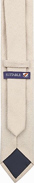 Suitable Krawatte Wolle/Seide Fischgrätenmuster Beige - günstig online kaufen