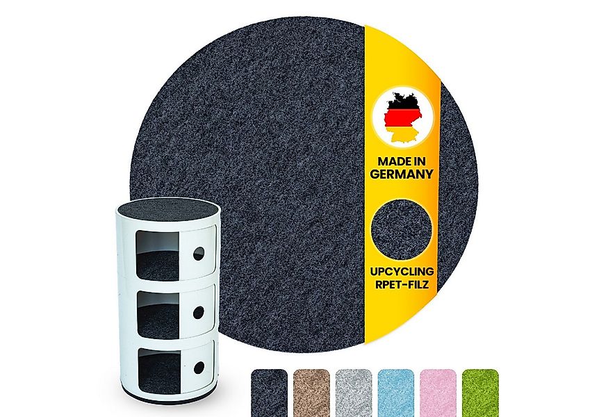 Easy and Green Nachttisch Rund Filzauflage 30cm für Kartell Componibili - M günstig online kaufen