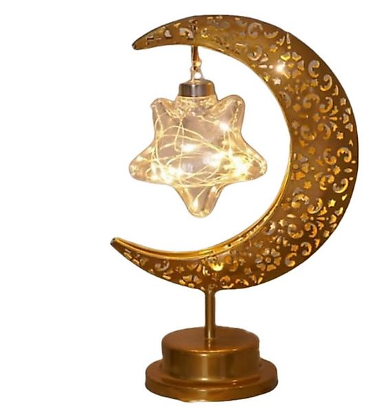 Diyarts Nachttischlampe Stern, LED-Glühbirne, Warmweiß, Langlebiges Metall, günstig online kaufen