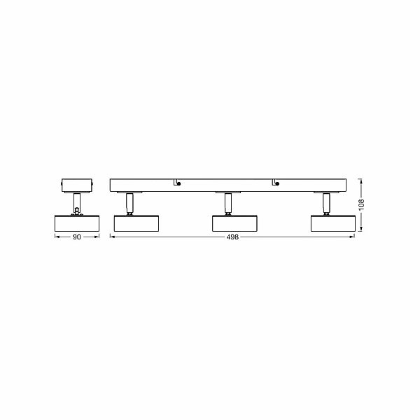 OSRAM LED-Deckenstrahler PLUTO, weiß, 3 Spots Metall 3.000 K günstig online kaufen