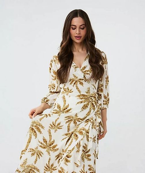 Esqualo Sommerkleid Esqualo Wickelkleid mit Palmenprint günstig online kaufen