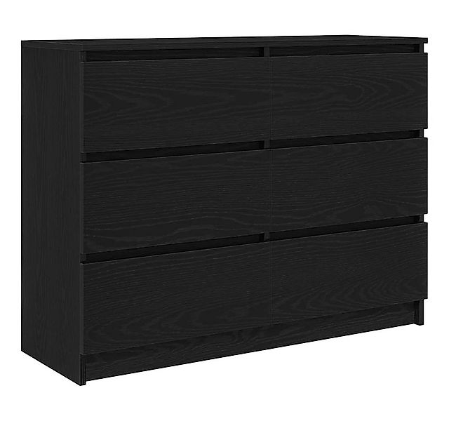 vidaXL Sideboard Sideboard Schwarz Eichen-Optik 100x35x76 cm Holzwerkstoff günstig online kaufen