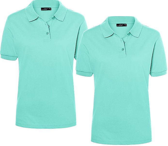 James & Nicholson Poloshirt Doppelpack Feines Damen Piqué-Poloshirt mit ges günstig online kaufen