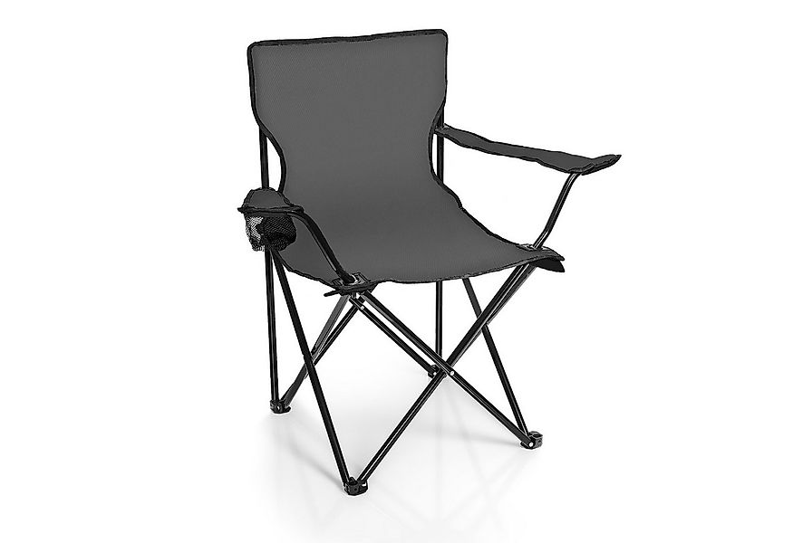 BigDean Campingstuhl Faltstuhl DUNKELGRAU Campingstuhl (Packung, 1 St), Kla günstig online kaufen