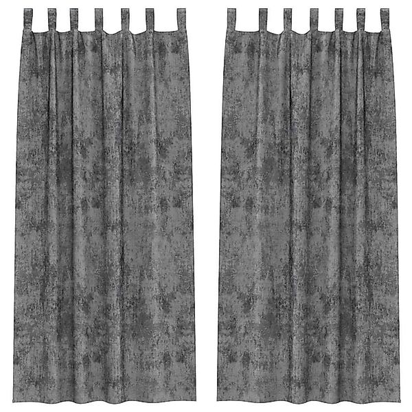 vidaXL Vorhänge 2 Stk Grau 260 x 140 cm Samt 4107727 günstig online kaufen