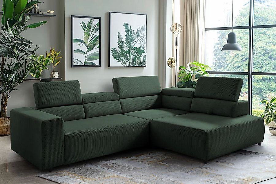 exxpo - sofa fashion Ecksofa "VITTORIO", inkl. Kopfteil- und Sitztiefenvers günstig online kaufen