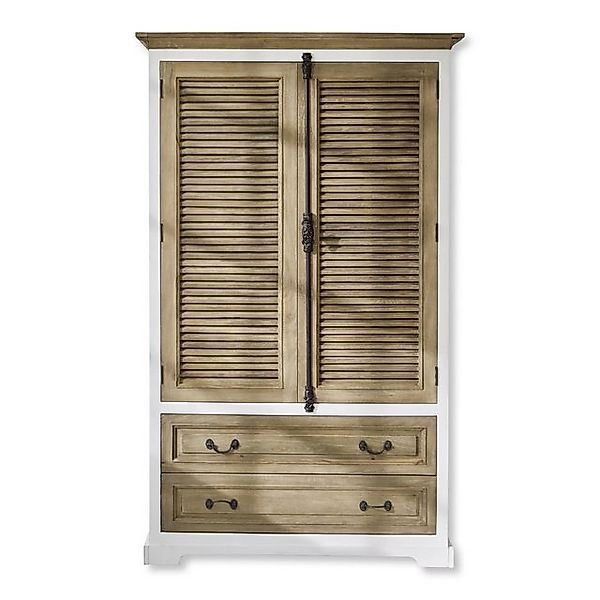 Mirabeau Kleiderschrank Schrank Bureau braun/weiß günstig online kaufen