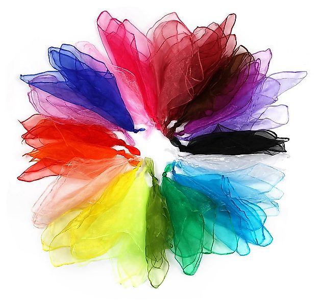 CLTYQ Lernspielzeug 23 Stück Jongliertücher, Chiffontücher für Tanzen,Bunte günstig online kaufen