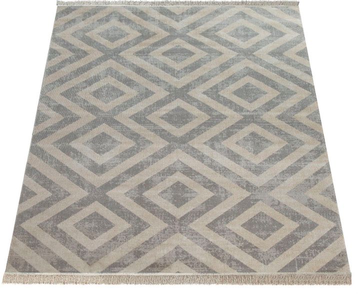 Paco Home Teppich "Poco 821" rechteckig 6 mm Höhe Kurzflor, Rauten Design, günstig online kaufen