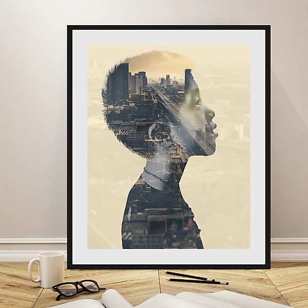 queence Bild »Jong«, Kind-Stadt-Städte-Kunst, HD Premium Poster-Druck inkl. günstig online kaufen