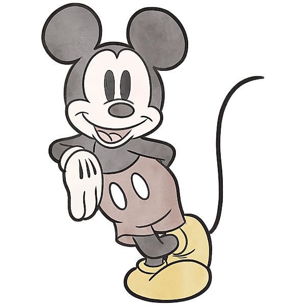 Disney Wandtattoo Mickey Mouse Grau Rot und Gelb 100 x 127 cm 612723 günstig online kaufen