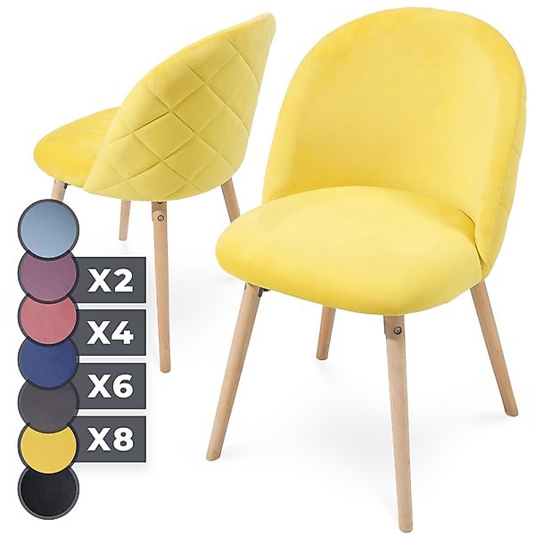 MIADOMODO Esszimmerstuhl -Farbwahl, 2/4/6/8Set, Gepolstert, Beine günstig online kaufen