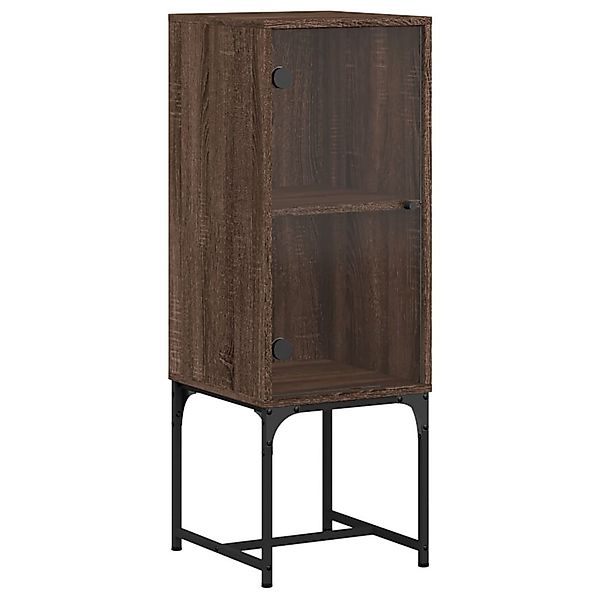 vidaXL Beistellschrank Beistellschrank mit Glastür Braun günstig online kaufen