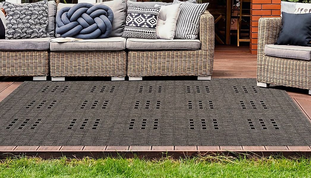 Bruno Banani Teppich "Farum" rechteckig 5 mm Höhe In- und Outdoor-Teppich, günstig online kaufen