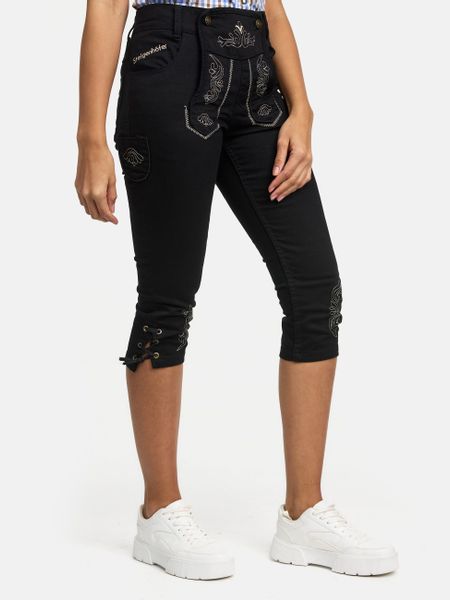 Steigenhöfer Manufaktur Jeansshorts im Lederhosen Look günstig online kaufen