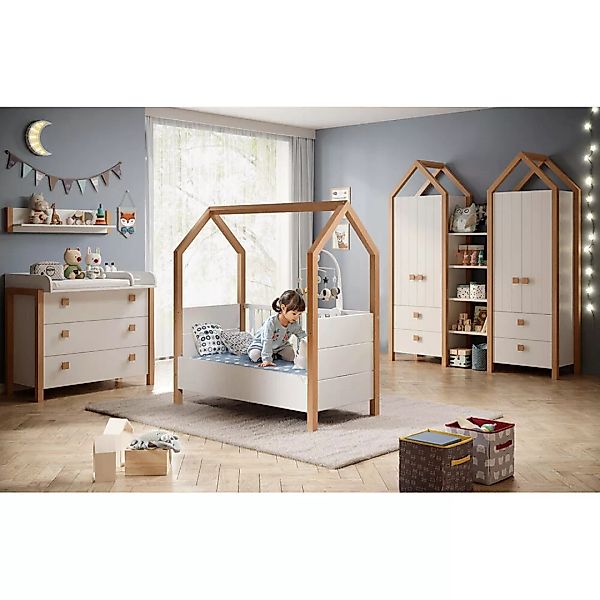 Kinderzimmer Komplett Set 6-teilig mit Bett Liegefläche 70x140 cm, Kiefer t günstig online kaufen