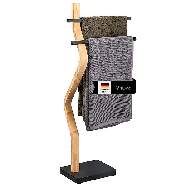 eluno Handtuchhalter freistehend, 2 Stangen FSC-Holz günstig online kaufen