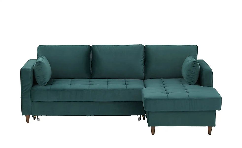 uno Ecksofa mit Schlaffunktion Ana ¦ grün ¦ Maße (cm): B: 222 H: 85 T: 148. günstig online kaufen
