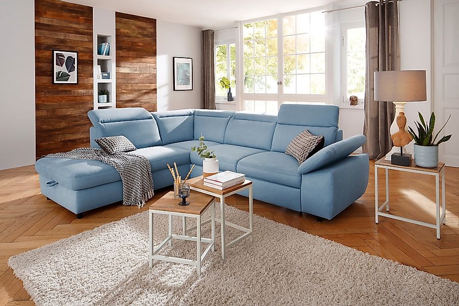 Home affaire Ecksofa "Mauritius L-Form" mit Ottomane, mit Kopfteil- und Arm günstig online kaufen