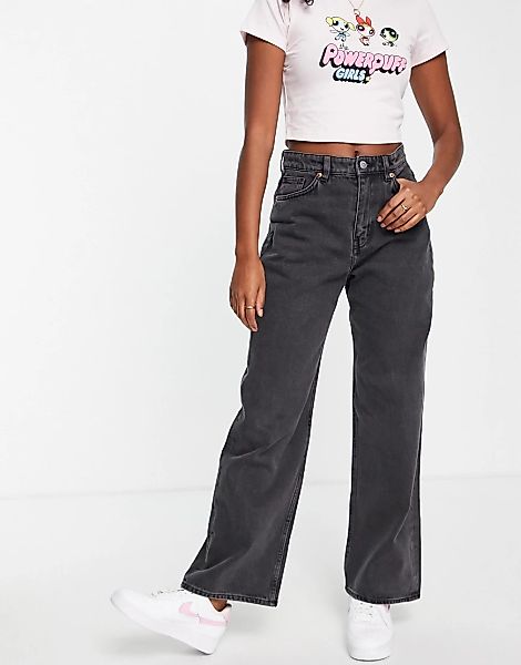 Monki – Thea – Jeans aus Bio-Baumwolle in Schwarz mit geradem Bein günstig online kaufen