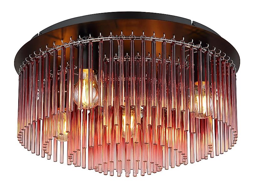 GLOBO LIGHTING Deckenleuchte GORLEY, ohne Leuchtmittel, Deckenleuchte/Glass günstig online kaufen