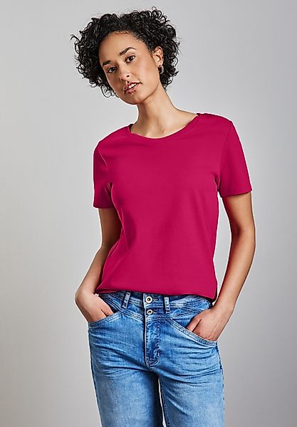 STREET ONE T-Shirt aus reiner Baumwolle günstig online kaufen