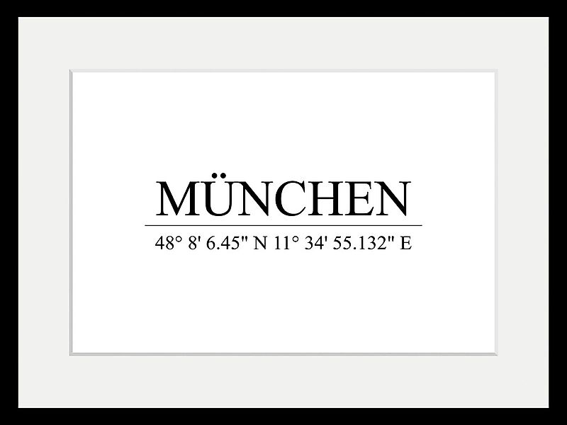 queence Bild »MÜNCHEN«, Städte-Stadt-Deutschland-Schwarz-Weiß-Gebäude-Münch günstig online kaufen