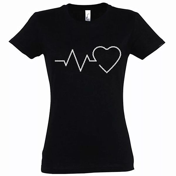Youth Designz T-Shirt Heartbeat Fahrradkette Damen Shirt mit trendigem Fron günstig online kaufen