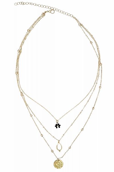 COLLEZIONE ALESSANDRO Kette mit Anhänger "Trinity", modische Kette 3-reihig günstig online kaufen