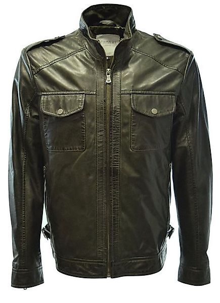 Zimmert Leather Lederjacke Berny washed Lammnappa, Seidenglanz, Dunkelgrün, günstig online kaufen