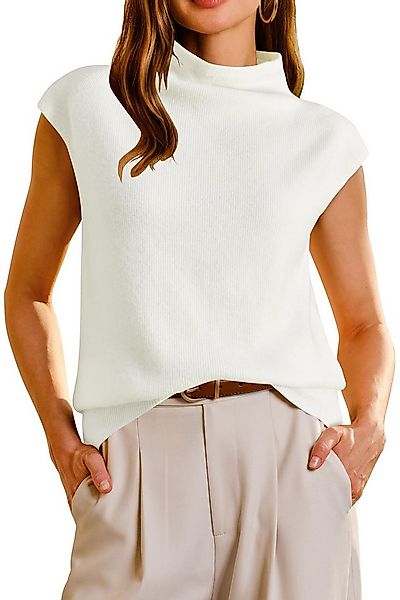 Arach&Cloz Pullunder Arach&Cloz Damen Pulloverweste Strickpullover Stehkrag günstig online kaufen