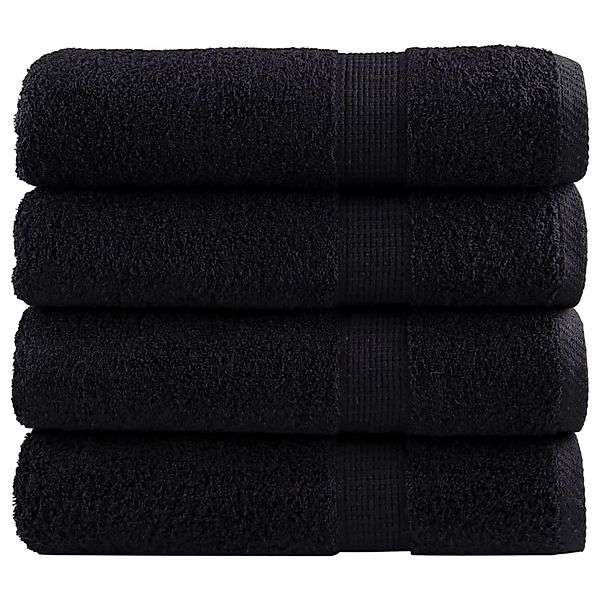 vidaXL Premium-Handtücher SOLUND 4 Stk Schwarz 50x100 cm 600 g/m² 137426 günstig online kaufen