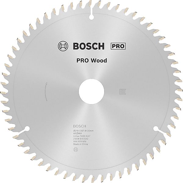 Bosch Kreissägeblatt Optiline Wood für Kapp- und Gehrungssägen Ø 216 mm günstig online kaufen