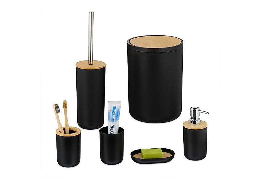 relaxdays Badaccessoire-Set 6-tlg. Badezimmer Set, 6 tlg. günstig online kaufen