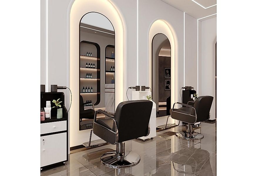 WDWRITTI Dekospiegel Schwarz 180x80cm für Friseurladen Friseurspiegel XXL M günstig online kaufen