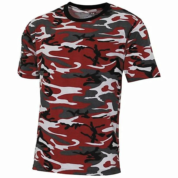 MFH T-Shirt MFH US T-Shirt, "Streetstyle", 140-145 g/m², rot-camo (1-tlg) günstig online kaufen