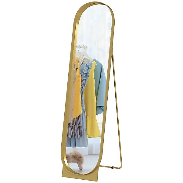 HOMCOM Ganzkörperspiegel 40x150 cm, Vertikaler moderner Spiegel mit Metallr günstig online kaufen