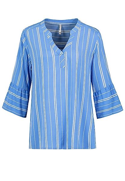 SUBLEVEL Blusenshirt Ethnomuster, Drei-Viertel-Ärmel, V-Ausschnitt Boho-Eth günstig online kaufen