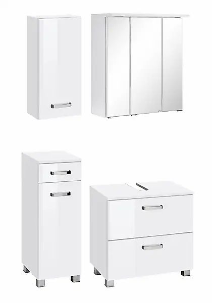 welltime Badmöbel-Set »Ravenna«, (4 St.), Hängeschrank, Unterschrank, Spieg günstig online kaufen
