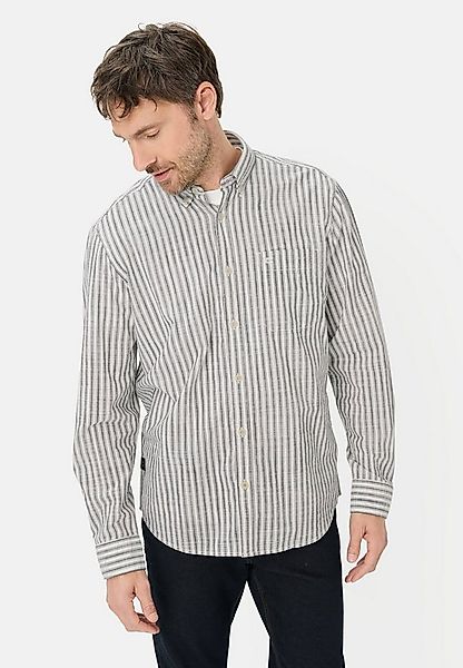 camel active Langarmhemd mit Button-Down-Kragen Langarm Button-Down Button- günstig online kaufen