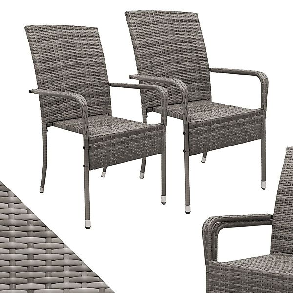 Juskys Gartenstuhl Yoro (2 St), stapelbar, günstig online kaufen