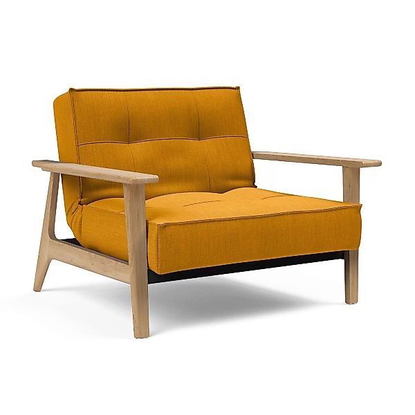 Innovation - Splitback Frej Sessel Eiche - gelb/Stoff 507 Elegance Burned C günstig online kaufen