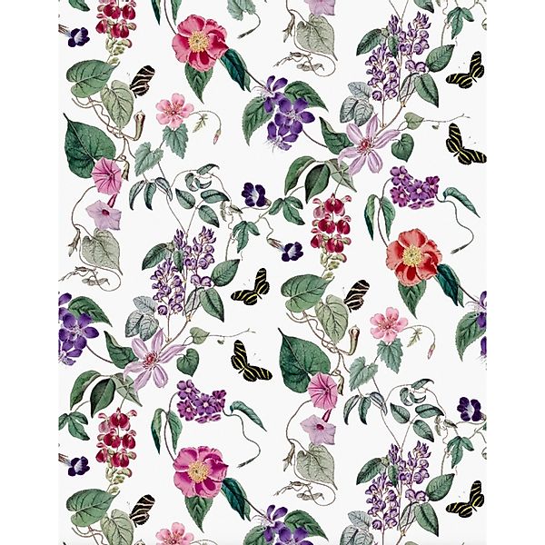Schöner Wohnen Vliestapete New Delight Floral Weiß-Grün 340 x 265 cm FSC® günstig online kaufen