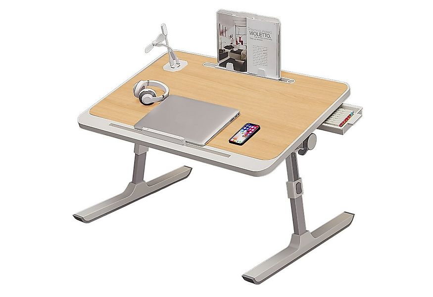 Refined Living Laptoptisch Betttisch Klappbar mit Schublade Buchständer Lap günstig online kaufen