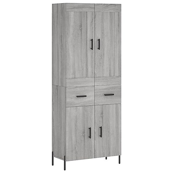 vidaXL Highboard Grau Sonoma 69,5x34x180 cm Holzwerkstoff 3199887 günstig online kaufen