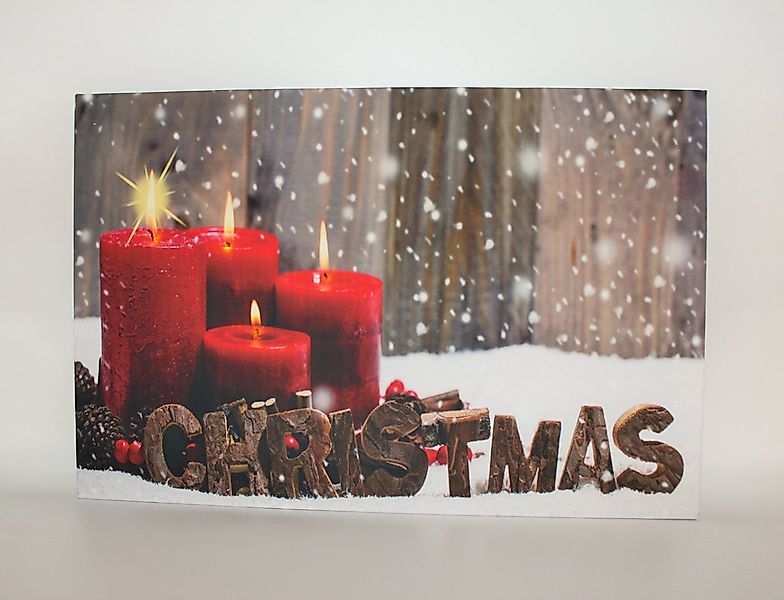 Luna24 simply great ideas... LED-Bild ED Leinwandbild Adventskerzen im Schn günstig online kaufen