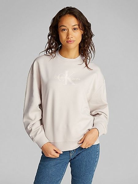 Calvin Klein Jeans Sweatshirt GLOSSY MONOLOGO REGULAR CREWNECK mit Logodruc günstig online kaufen