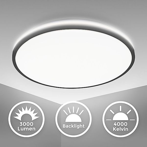 B.K.Licht Deckenleuchte LED Deckenlampe 38cm Backlight günstig online kaufen