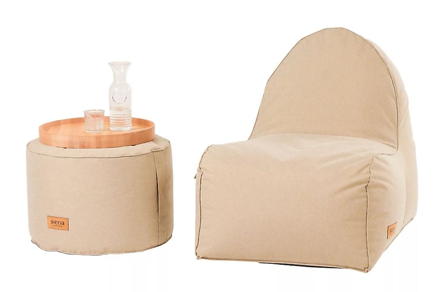 Siena Garden Sitzsack "FLOW.U Round Ø60cm*H40cm", Indoor & Outdoor, in vers günstig online kaufen