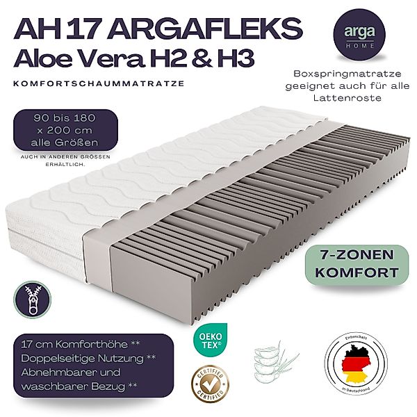Komfortschaummatratze ARGAFLEKS, Aloe Vera 7 Zonen günstig online kaufen